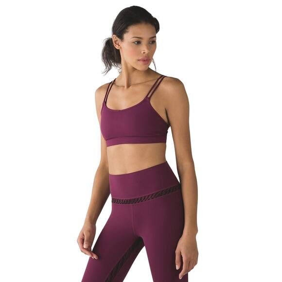 Lululemon Athletica Make A Move Sports Bra in Red Grape Women's Size 6 - Picture 1 of 6